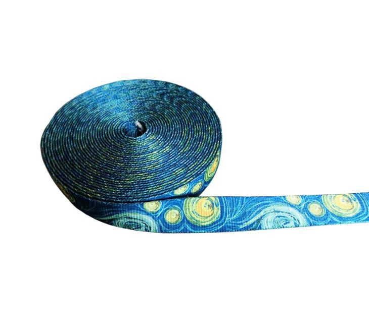 patterned polyester webbing